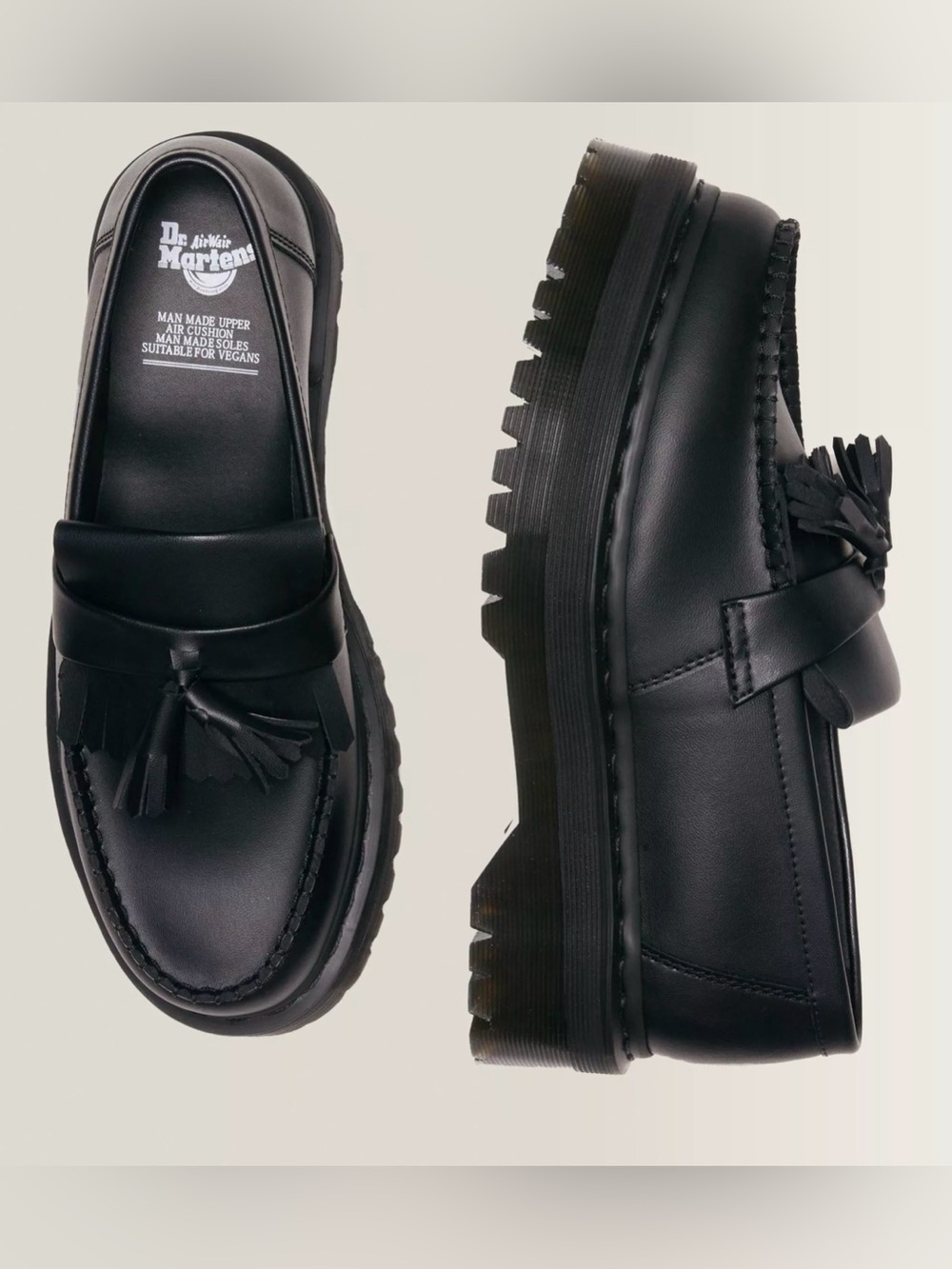 NWOB Dr. Martens Vegan Adrian Felix Platform Tassel Loafers - Men’s 6, Women’s 7